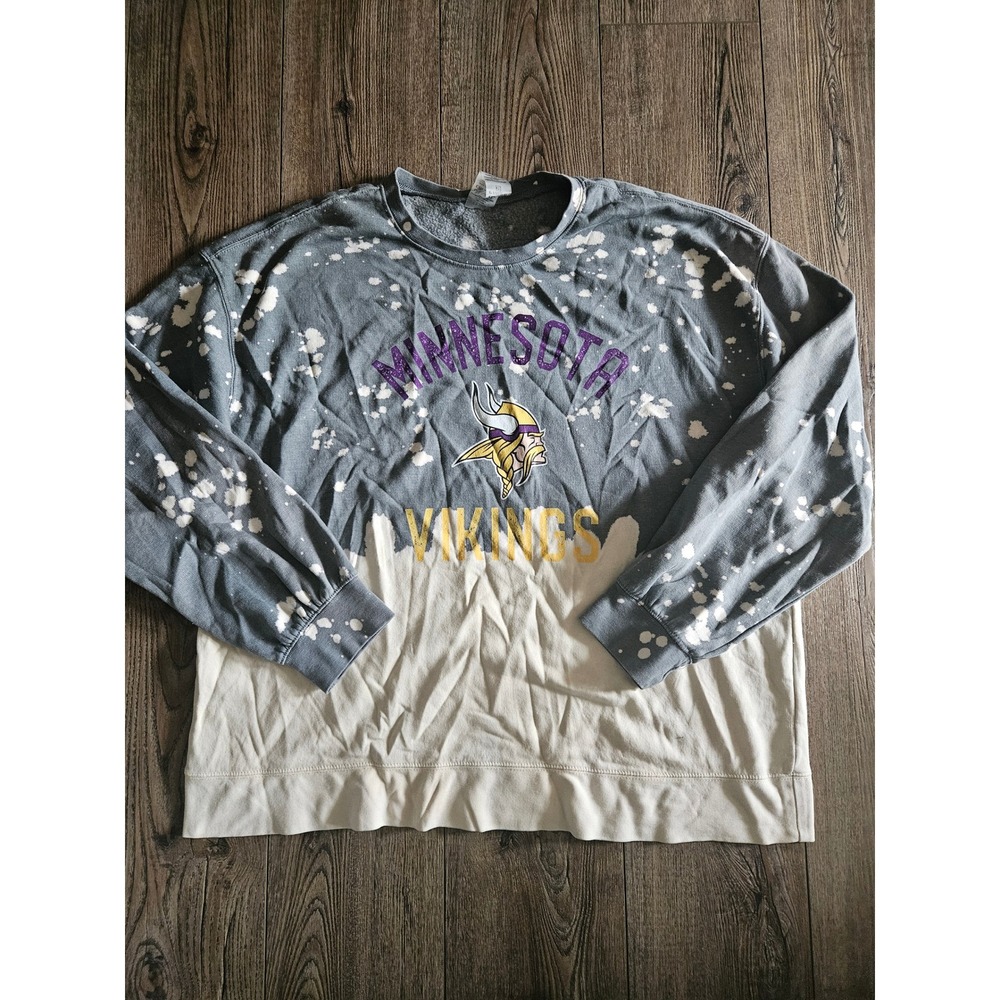 Minnesota Vikings Gameday Couture Sweatshirt Gray Size XL